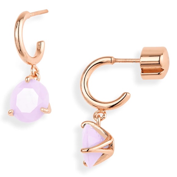 kate spade Jewelry - Kate Spade tri-prong huggie earrings